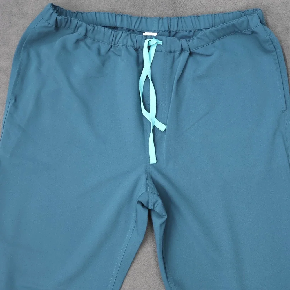 FIGS FM4500 Scrub Pants Mens XL Teal Blue Excellent Straight Leg Drawstring